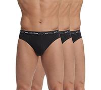 DIM Men's Briefs Set of 3 | Cotton Stretch Comfort | Optimal Support | Label Free Black M
