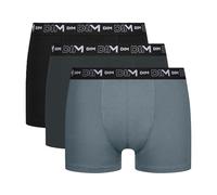 DIM Men's Coton Stretch Respirant Maintien Optimal x3 Boxer Shorts, Noir/Gris Granit/Gris Souris, XL (Pack of 3)