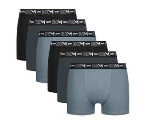 Dim Men's Coton Stretch Respirant Maintien Optimal X6 Underwear, Black/Granite/Mouse Grey, L (Pack of 6)