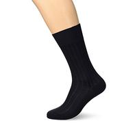 DIM Men's Scottish Fine Ribbed Thread Elegance x2 Socks, Marine Blue, 43-46