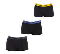 Dim Boxer Men's Mix and Colours x3 Black Belt Yellow/Blue/Grey S