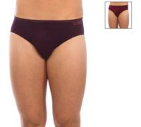 DIM Men's Seamless Cotton x2 Brief, Truffle Red/Intense Brown, XL