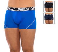 DIM Men's Sport Micro Thermoregulation x3 Boxer, Black/Blue, L