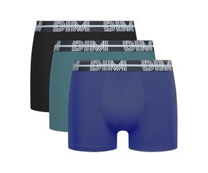 DIM Men's Powerful Cotton Stretch Style Boxers x3 | Coloured Graphic Belt | Optimal Comfort | Soft Stretch Cotton