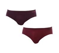 DIM Men's Seamless Cotton x2 Brief, Truffle Red/Intense Brown, XL