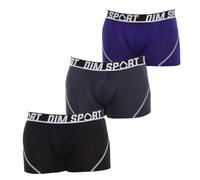 DIM Men's Sport Micro Thermoregulation x3 Boxer, Black/Granite Grey/Amethyst Purple, XXL