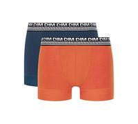 DIM Men's Stay Fit Cotton 3D Flex x2 Boxer, Blue/Orange, XXL