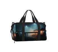 Dim Night Market Large Capacity Handheld Crossbody Bag Light Sturdy Water Repellent for Travel Outdoor