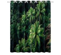 Dim Out Curtains for Bedroom and Living Room, Privacy Drapes Thermal Noise Reducing Darkening Energy Saving, Machine Washable W 46" x L 54" (2 Panels) Rainforest Plants Forest Jungle Photography