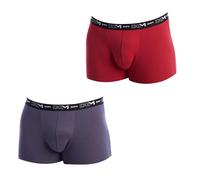 DIM Pack-2 Boxers Cotton Streech D6596 for Men Red-gray
