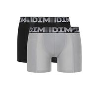 DIM Men's Long 3D Flex Air Breathability x2 Boxer, Black/Pearl Gray, M