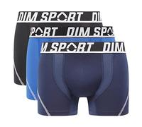 DIM Men's Sport Micro Thermoregulation x3 Boxer, Black/Blue, M