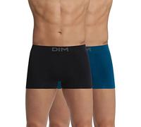 DIM Men's Seamless Micro Boxers x2 | Seamless Stretch Microfibre | Perfect Fit | Maximum Comfort Midnight Blue/Black M
