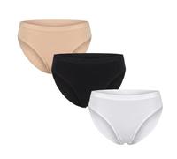 DIM Pack of 3 Women's Eco Cotton PantiesDIM Les Pockets D4H00 | Women's underwear, classic cut, elastic waistband, medium coverage, comfortable fit, perfect for everyday wear
