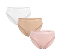 DIM Pack of 3 Women's Eco Cotton PantiesDIM Les Pockets D4H00 | Women's underwear, classic cut, elastic waistband, medium coverage, comfortable fit, perfect for everyday wear