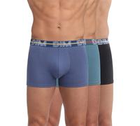 DIM Men's Powerful Cotton Stretch Style Boxers x3 | Coloured Graphic Belt | Optimal Comfort | Soft Stretch Cotton Hyacinth Blue/Virid Green/Black L