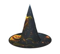 Dim streets with golden roses Halloween Witches Hats Witch Headbands Wizard Hat Costume Accessories Cosplay for Party Masquerade Foldable 1