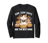 Dim Sum Days Cat Dumpling Foodie Long Sleeve T-Shirt