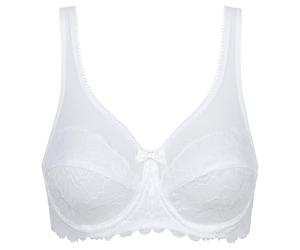 DIM Woman - Generous Essential Bra x1 | Underwired | Comfortable Support | Lace & Transparent Tulle