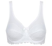 DIM Woman - Generous Essential Bra x1 | Underwired | Comfortable Support | Lace & Transparent Tulle White 40B
