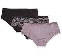 DIM Women's Les Pockets Cotton Colours & Patterns x3 Boxer, Black Logo, XXL