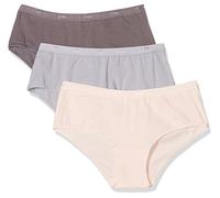 DIM Women's Les Pockets Ecodim Cotton with Extra-Flat Finishes x3 Boxer, Taupe/Pink/Grey, L