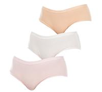 DIM Women's Boxer Set of 3 | Les Pockets Ecodim Soft Touch | Cotton Stretch | Extra Flat Finishes | Everyday Comfort | Multicoloured Skin/Pink/Pearl M