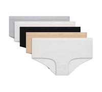 DIM Women's Les Pockets Ecodim Soft Touch x5 Boxer, Black/Skin/White/Grey, M