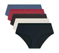 DIM Women's Boxer Set of 5 | Les Pockets Ecodim Soft Touch | Cotton Stretch | Extra Flat Finishes | Everyday Comfort | Multicoloured