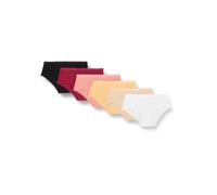 DIM Women's Boxer Set of 6 | Les Pockets Ecodim Cotton Comfortable & Soft | Invisible Belt | Extra Flat Finishes | Multicoloured