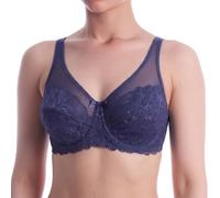 DIM Women's Bra | Women's underwear with underwire, full coverage cups, floral lace, adjustable straps and back closure