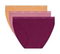 DIM Women's Briefs Set of 3 | Les Pockets Ecodim | Cotton & Elastane | Comfort Belt | Multicoloured | Invisible Under Clothes