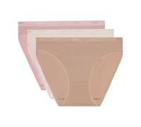 DIM Women's Briefs Set of 3 | Les Pockets EcoDIM | Cotton & Elastane | Comfort Belt | Multicoloured | Invisible Under Clothes