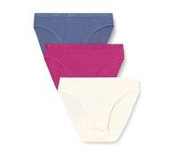 DIM Women's Briefs Set of 3 | Les Pockets Ecodim | Cotton & Elastane | Comfort Belt | Multicoloured | Invisible Under Clothes