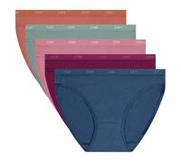 DIM Women's Briefs Set of 5 | Les Pockets Ecodim | Cotton & Elastane | Comfort Belt | Multicoloured | Invisible Under Clothes
