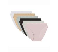 DIM Women's Briefs Set of 6 | Les Pockets Ecodim Cotton | Softness & Comfort | Invisible Belt | Multicoloured | Classic Style Basic Pack S