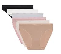 DIM Women's Briefs Set of 6 | Les Pockets Ecodim Cotton | Softness & Comfort | Invisible Belt | Multicoloured | Classic Style Basic Pack M
