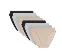 Dim Women's Lot de Culottes les Pockets Ecodim X8 Panties, Black/White/Grey/Skin, M (Pack of 8)