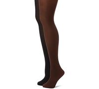 Dim Women's Comfort Opaque Velvety Tights x2 Black/Chocolate L-XL