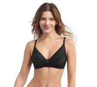DIM Women's Daily Lace Bra | Underwired | Openwork Floral Lace | Support and Comfort Black 34D