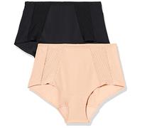 Dim Women's Ecodim Flat Tummy Brief x2 New Skin/Black M