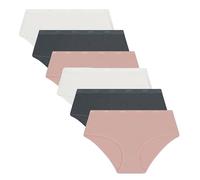 Dim Women's Lot de Boxers les Pockets Ecodim Underwear, Gr Gran/RSE Clay/BLC, L (Pack of 6)