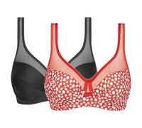 DIM Women's Mes Essentiels Support with Underwire x2 Bra, White, 40B