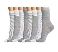 Dim Women's Mi-chaussette Ecodim Style X8 Calf Socks Not Applicable, Multicolour (Gris Moyen Mel/Gris Clair Mel 8qo), One size (Manufacturer size: TU)