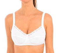 Dim Womens microfiber and cotton wireless bra 04H21 - White - Size 34C