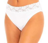 Dim Women's Midi Cotton Feminine Brief x2 White L