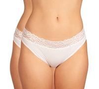 Dim Women's Midi Cotton Feminine Brief x2 White S