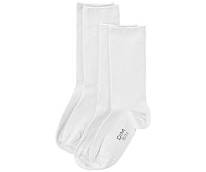 Dim Women's Modal Sensation Silk Socks x2 White 39-42