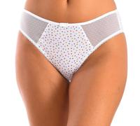 Dim Womens panties in organic cotton and plumeti tulle Generous - White - Size 2XL