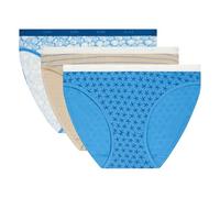 DIM Women's Pockets Cotton x3 | Multicoloured Briefs | Comfort Cotton & Elastane | Soft Waistband | Everyday Style